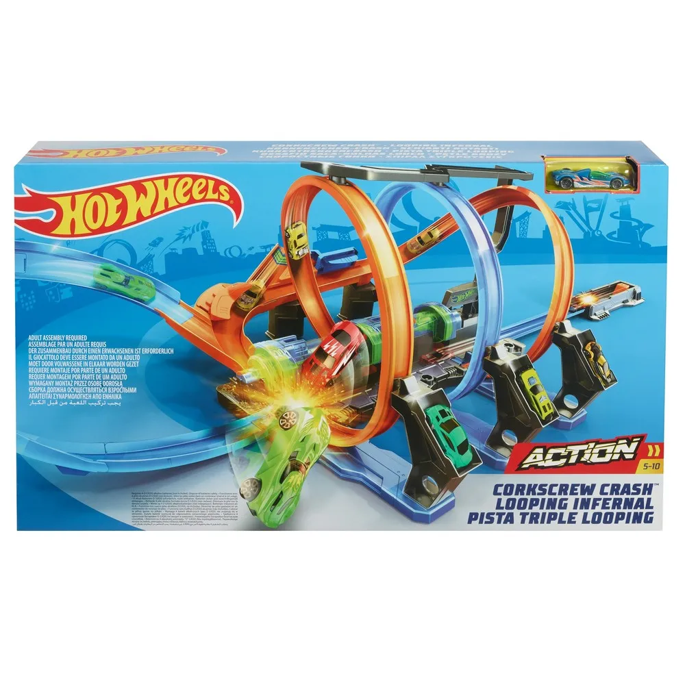 Набор игровой Hot Wheels Винтовое столкновение FTB65 | Игрушки и хобби