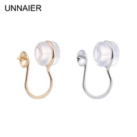 painless silicone ear clip accessories empty support invisible diy clip type female no ear hole change ear clip converter