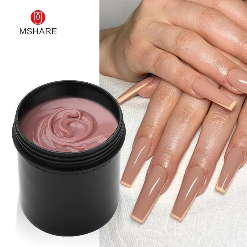 MSHARE полигель 142 г Прозрачный акриловый гель твердый прозрачный для наращивания