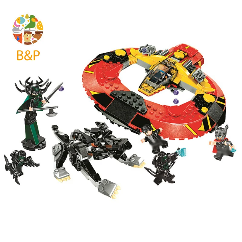 76084 434 шт. Супер герои серия Thor Ragnarok конечная Битва за Asgard s игрушки для детей 10747