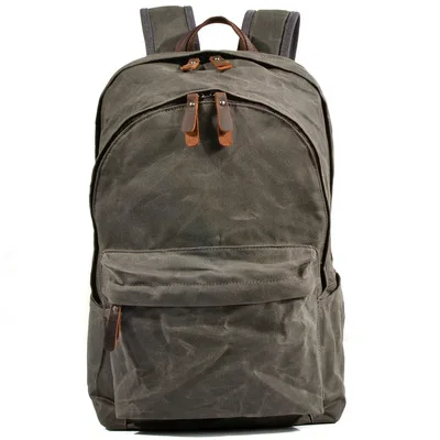 

Hot New Multi function Fashion Men Backpack Vintage Canvas Backpack Leather School Bag Neutral Portable Wear proof Travel Bag