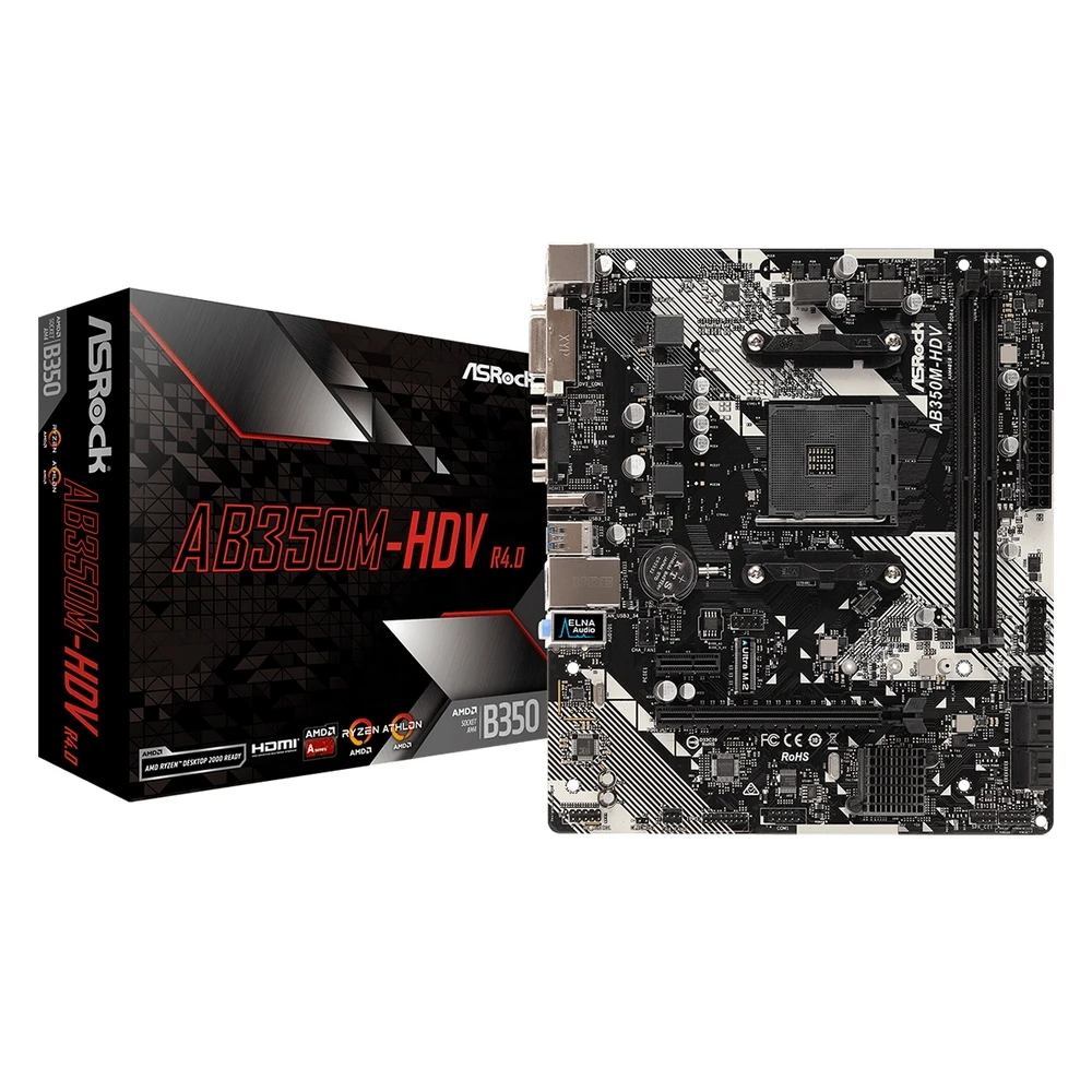 Материнская плата ASRock AB350M-HDV R4.0 | Компьютеры и офис