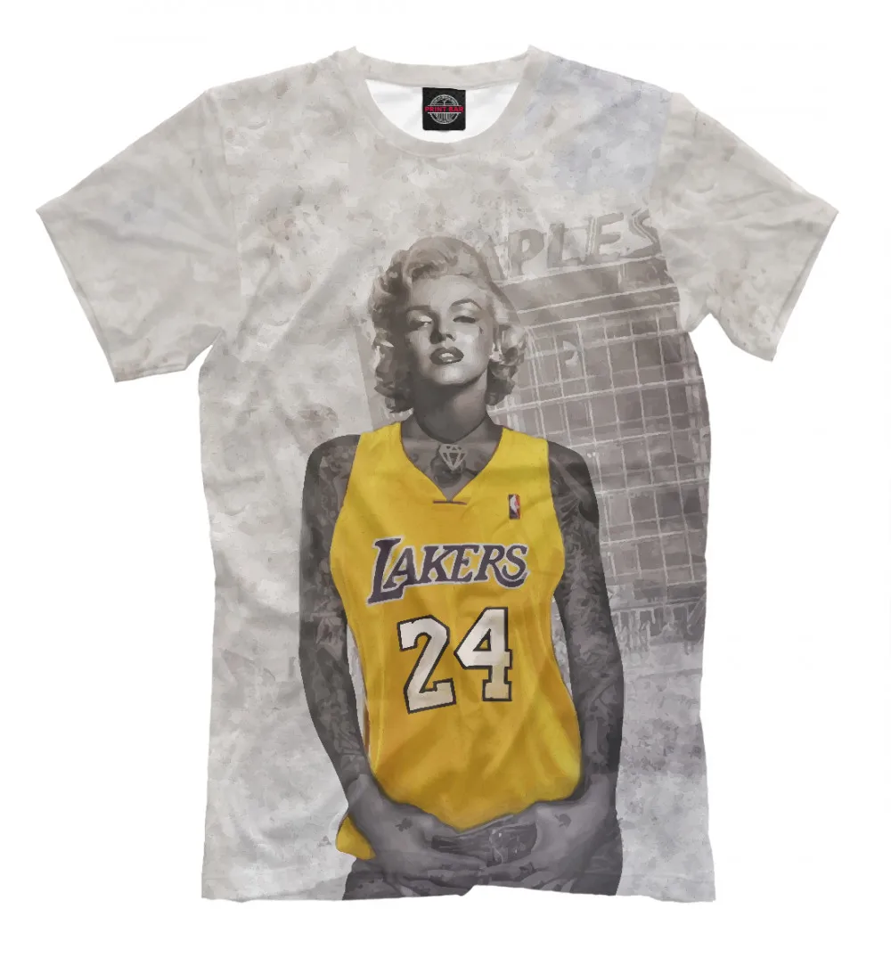 Мужская футболка Lakers 24 Marilyn|Мужские футболки| |