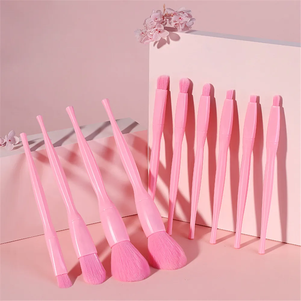 

10pcs Female Makeup Brushes Set Foundation Powder Concealer Blush Eyebrow Eyeshadow Complete Makeup Brush Kit Cosmetics for Face