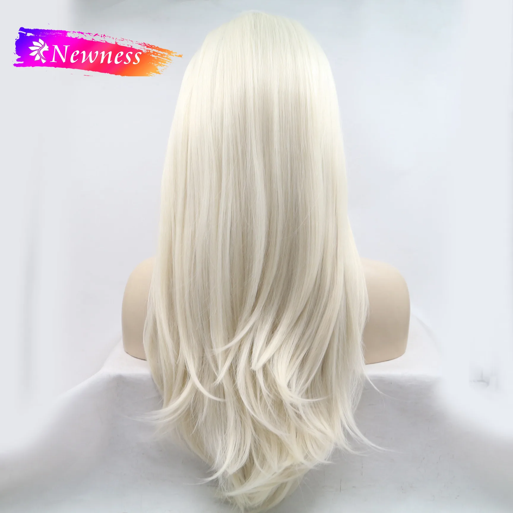 #60 платиновый блонд T Часть Кружевной парик синтетические кружевные передние