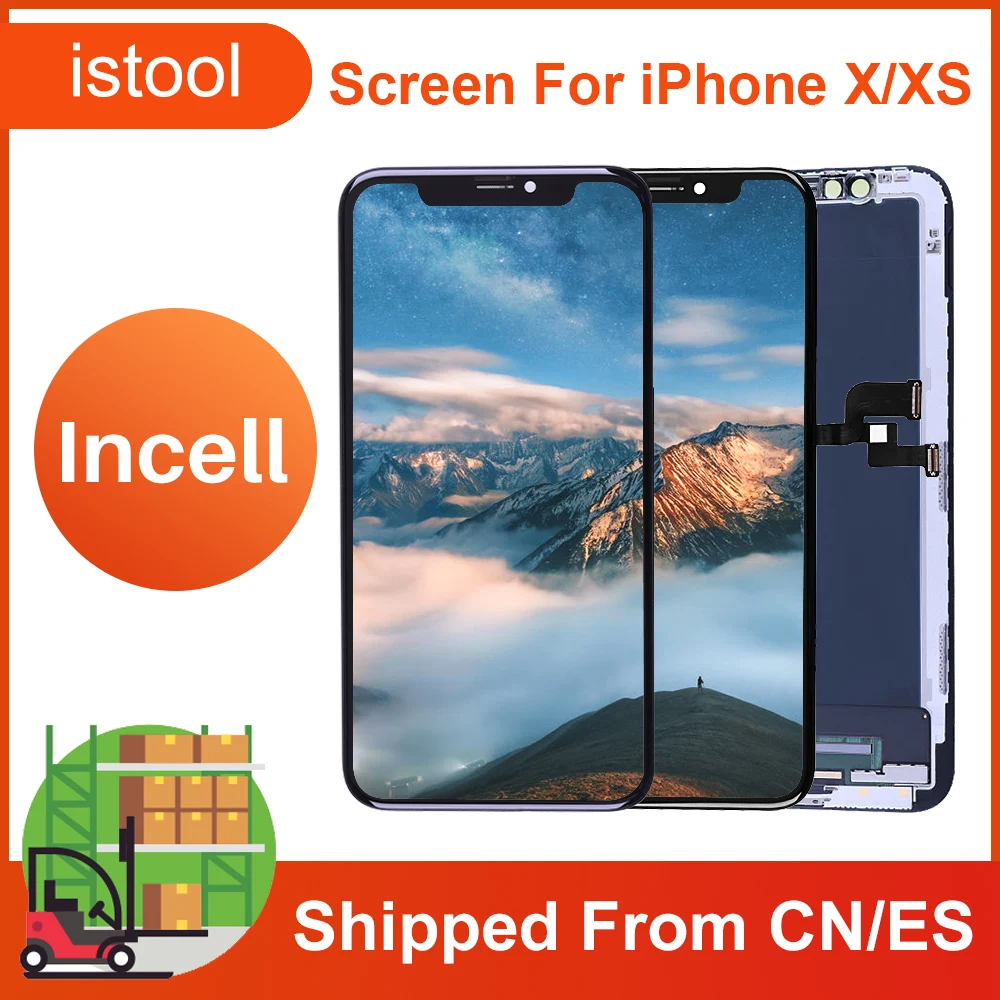 

ЖК-дисплей для iPhone X XS, дисплей для XS Pantalla X с 3D сенсорным дигитайзером в сборе, запасные части для ES