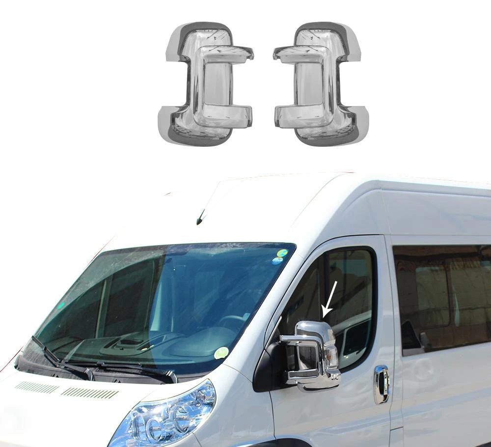 

Хромированный зеркальный чехол Citroen Jumper, 2 части, АБС (2006-)