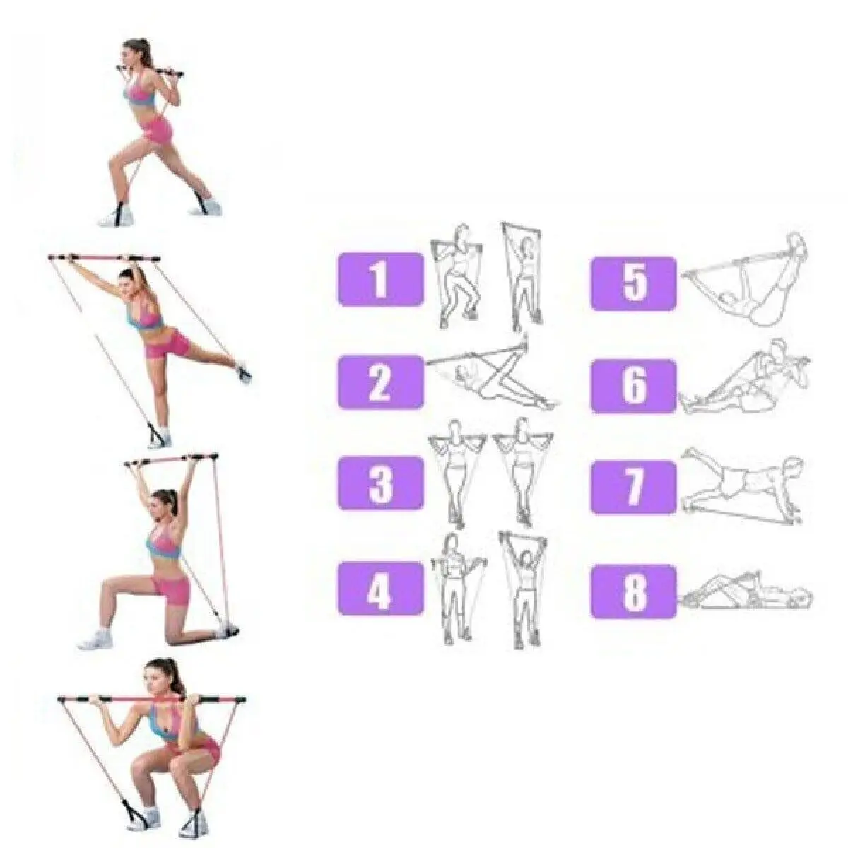 저렴한 휴대용 필라테스 체육관 운동 바 블랙 컨디션 바 도구 저항 타이어 저렴한 휴대용 필라테스 체육관 운동 바 블랙 컨디션 바 도구 저항 타이어