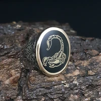 Unique New Original Hot Sale Rings Antique Scorpio Horoscope Biker 925 Silver Men Ring Male Boho Vintage Fine Jewelry Accessorie