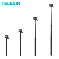 telesin 3m2 7m carbon fiber selfie stick monopod adjustable length for gopro 10 9 8 7 osmo action insta360 camera accessory