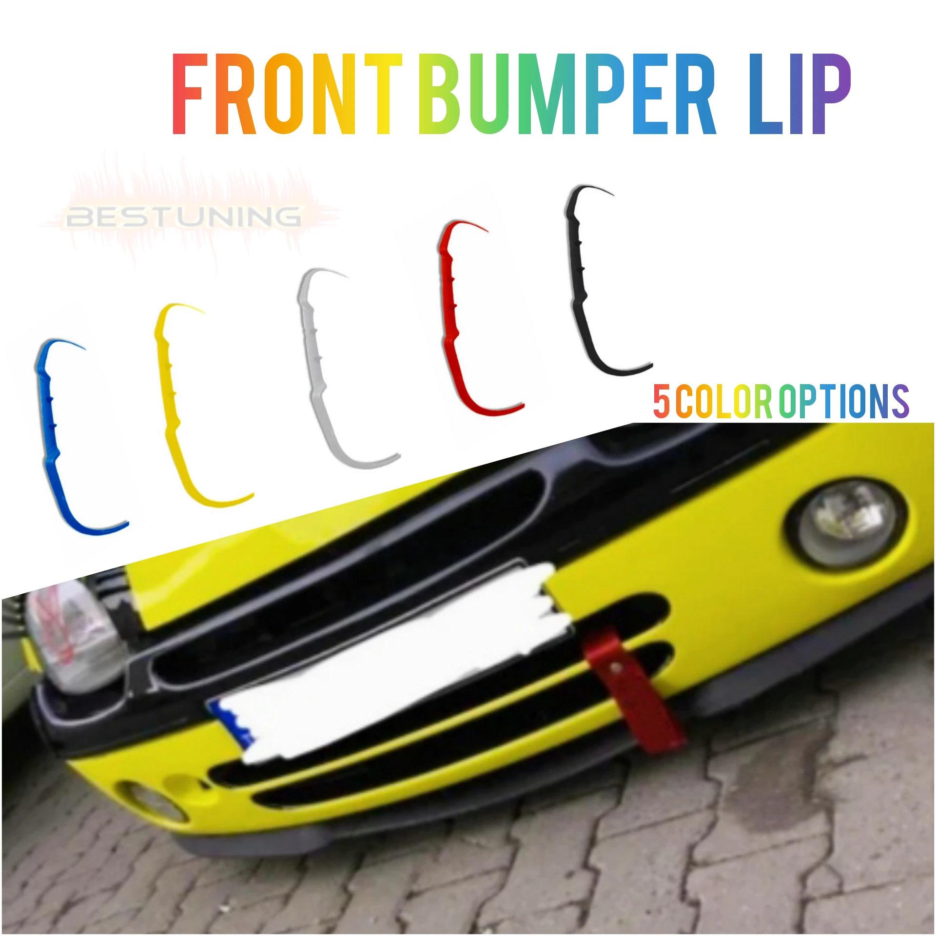 

For Renault Twingo CUPRA R Front SPOILER FRONT BUMPER Euro Spoiler lip sport Universal 3 PCs body kit accessory Tuning