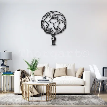 Металлическая настенная доска с изображением оленя креативная подвесная