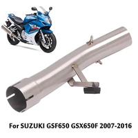 for suzuki gsf650 gsx650f 2007 2016 motorcycle exhaust middle link pipe connecting tube section escape slip on modified system