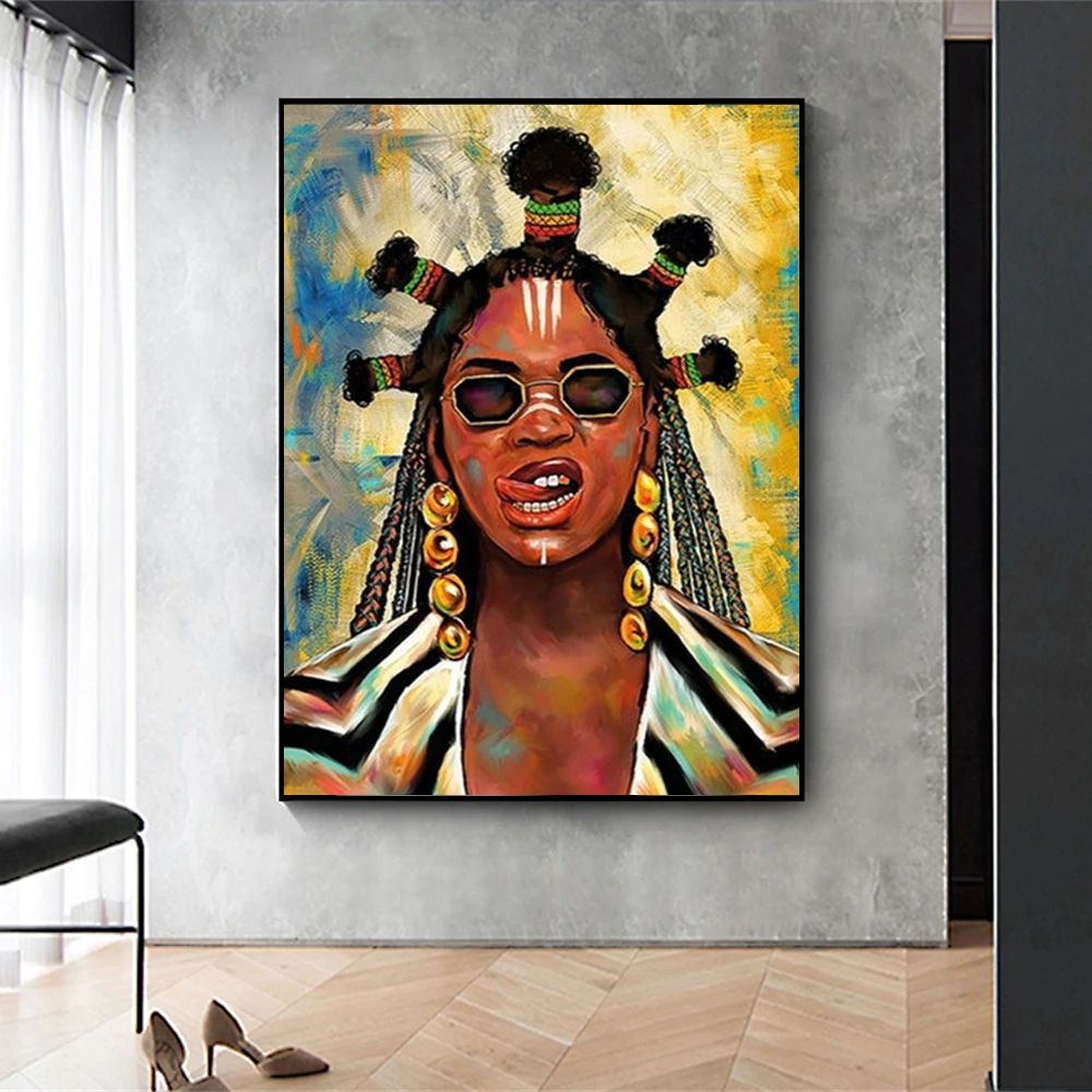 

Fashion Woman Art Poster Beyonce Black Is King Canvas Print Modern Griffiti Art Living Room Wall Decoration Canvas Painting Gift