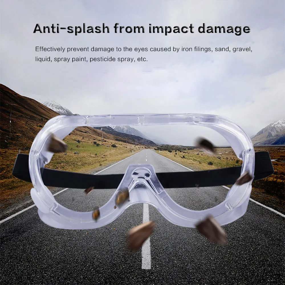 Fully Enclosed Clear Lens PC Safety Goggles Outdoor Windproof Eye Protection Anti-Droplets Lab Protective Glasses Work | Автомобили и
