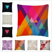 exquisite geometric simple pattern linen cushion cover pillow case for home sofa car decor pillowcase 45x45cm