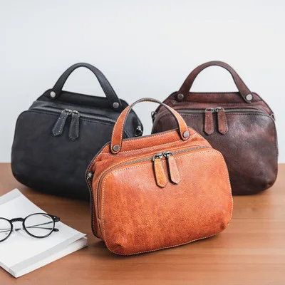 

European Women's Bag New Net Celebrity With Same Model Mini Pottery Bag Female Hand-held Shoulder Bag Leather Messenger Bags