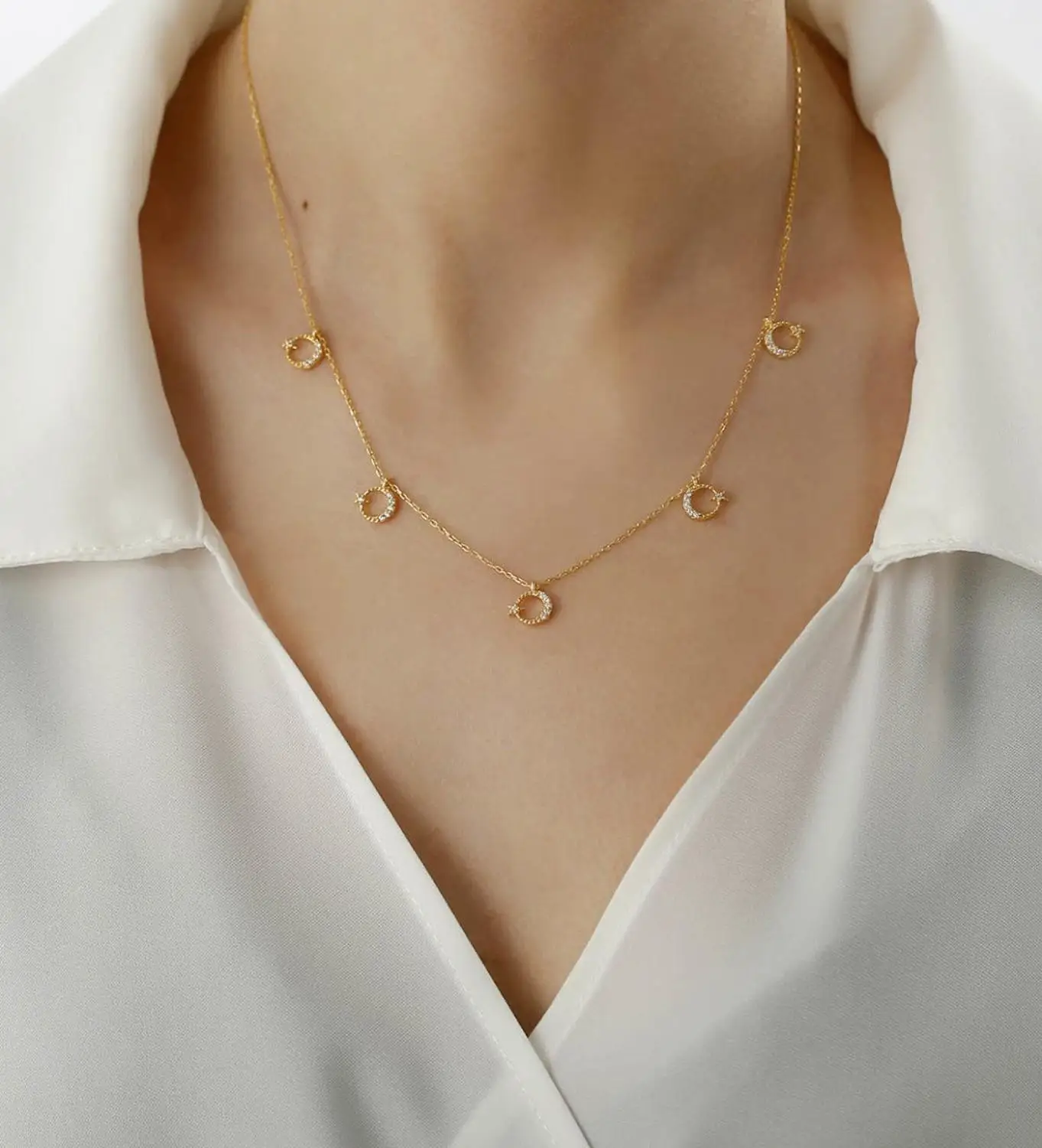 

women necklace star necklace moon necklace star choker necklace necklace women star