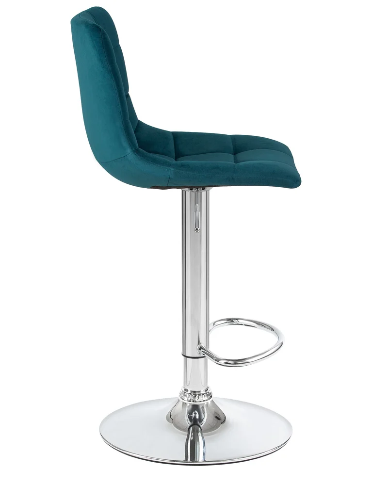 Набор барных стульев из 2 предметов велюр ножка сталь регулируемое вращающееся
