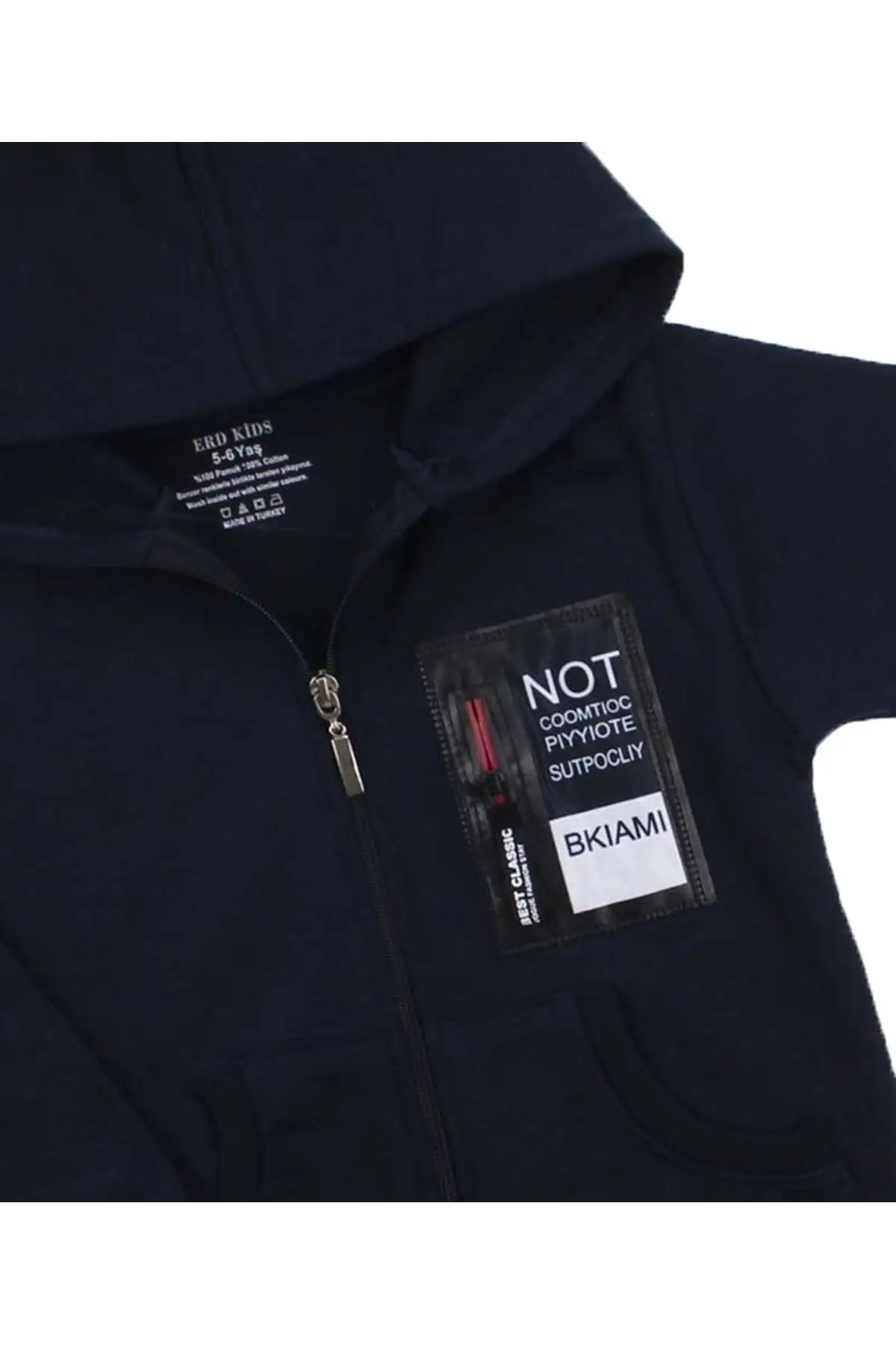 Темно-синий Детский свитшот с капюшоном для мальчиков | Мать и ребенок