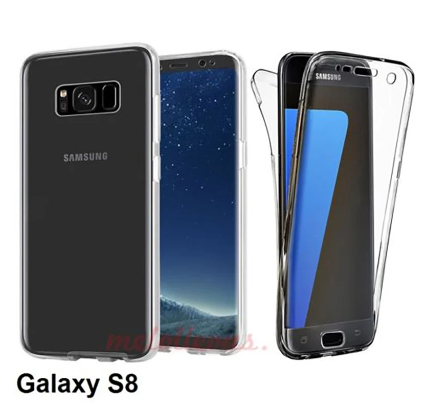 Двухсторонний чехол 360 ° для SAMSUNG GALAXY S8 передний + Задняя Прозрачная Жесткая