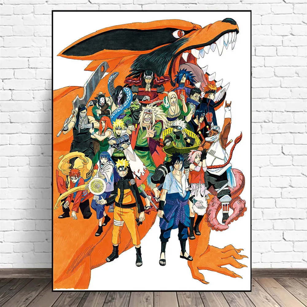 

Classic Japanese Anime Canvas Painting Comics Naruto Wall Art Poster and Print Picture for Modern Living Room Home Decor Cuadros