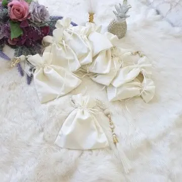 

1 Slub Rosary Bag and Pearl Rosary with 99