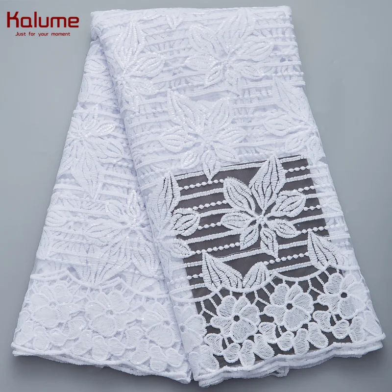 Тюль Kalume небесно-голубого цвета ткань белый французский нигерийский тюль