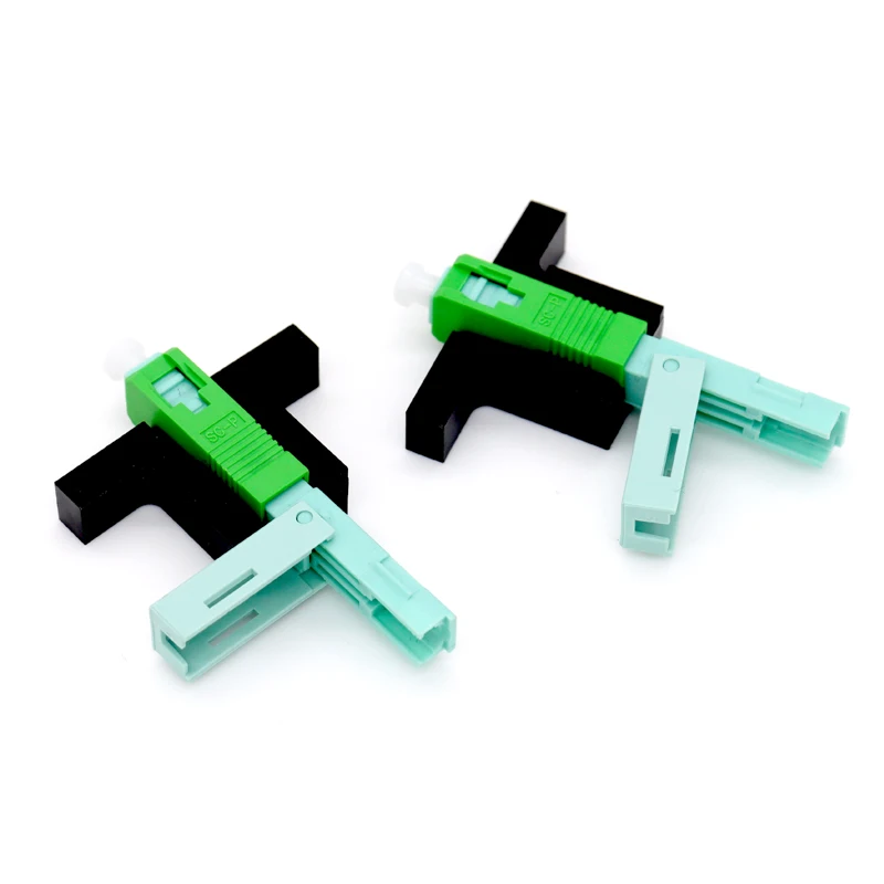 Embedded-SC APC Fiber Optic Quick Connector FTTH Single-Mode Fiber Optic Fast Connector Field Assembly Optical 53MM Connector