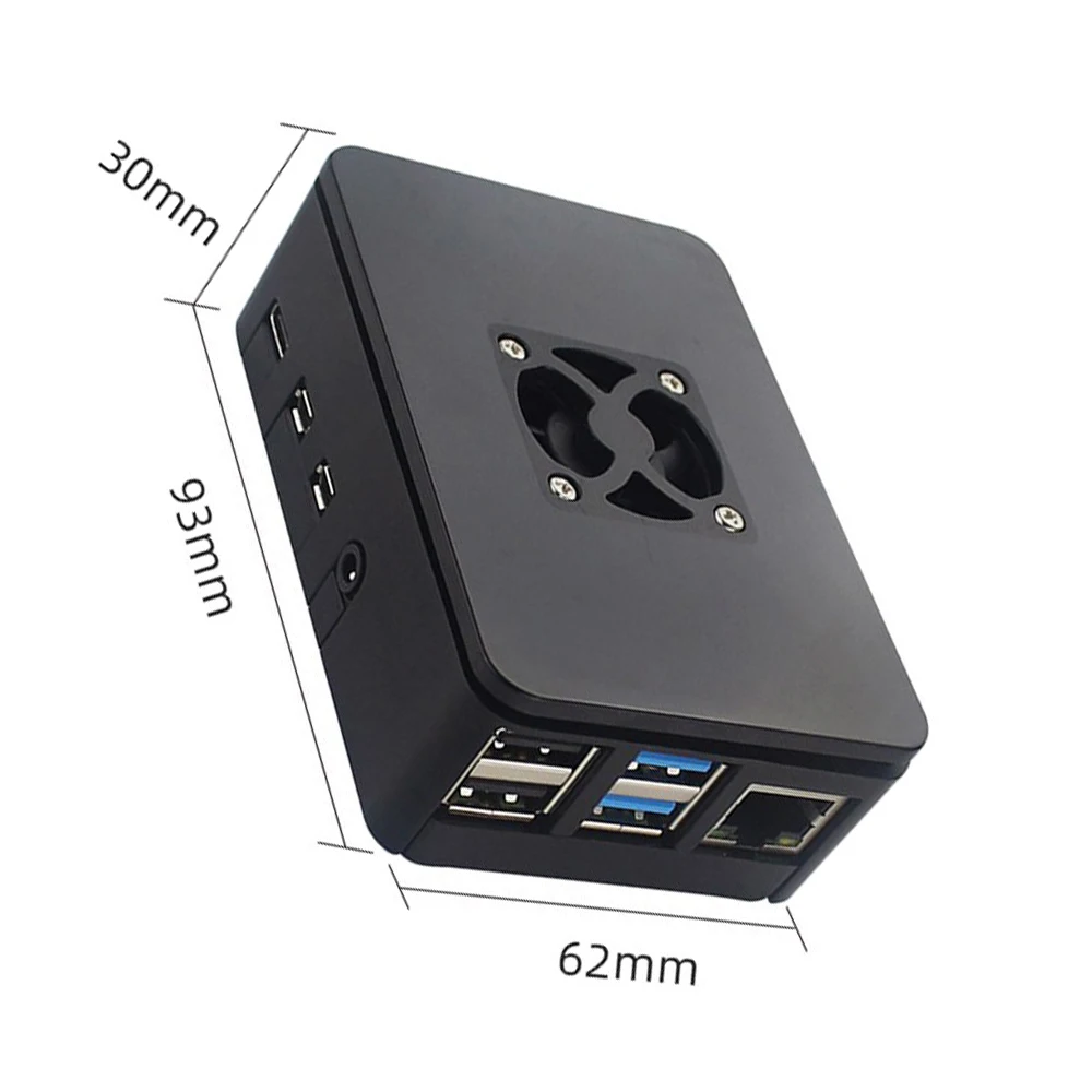 Чехол S ROBOT Raspberry Pi 4 Model B ABS черный пластиковый корпус с охлаждающим вентилятором