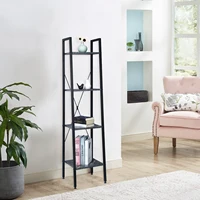 Standing Shelf Bookcase Metal Ladder Shelf 5
