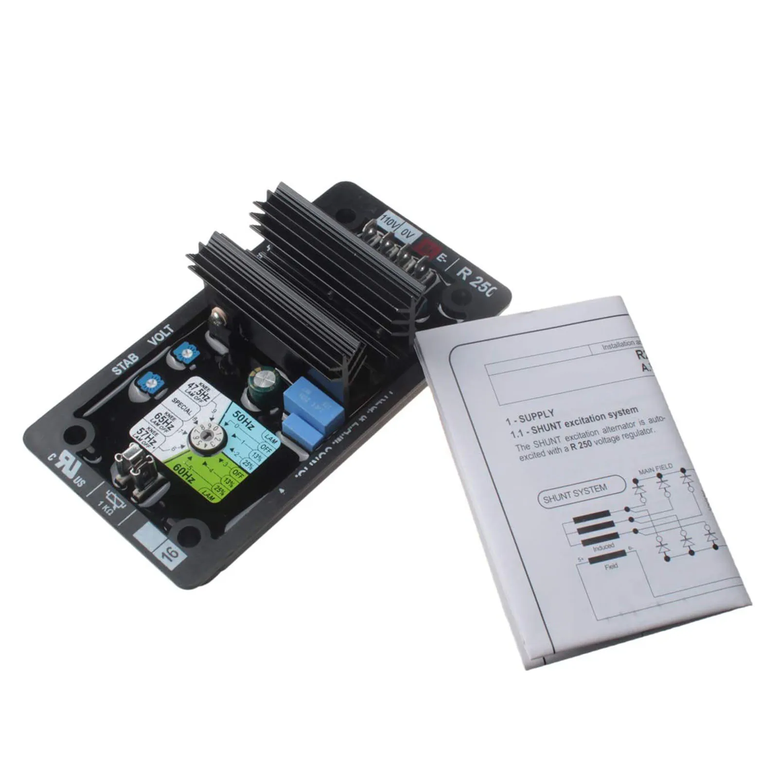 AVR R250 Application for Leroy Somer Alternator LSA44.2S75 LSA44.2M95 LSA44.2L12 LSA44.3 LSA44.2VS45 LSA44.2S7 LSA46.3 LSA47.2 |