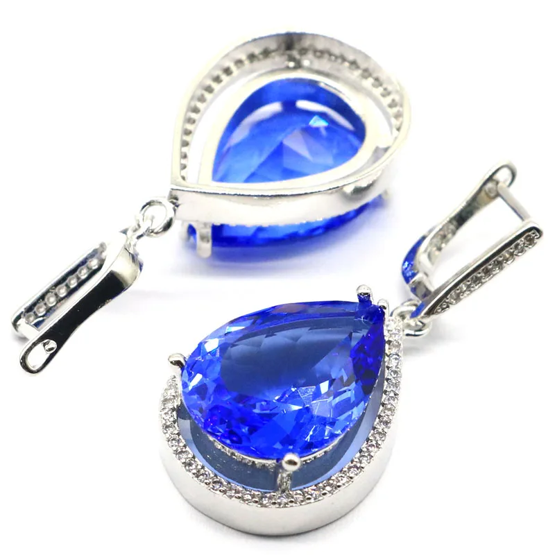 Большой Европейский дизайнерский комплект украшений 43x19 мм фиолетовый танзанит