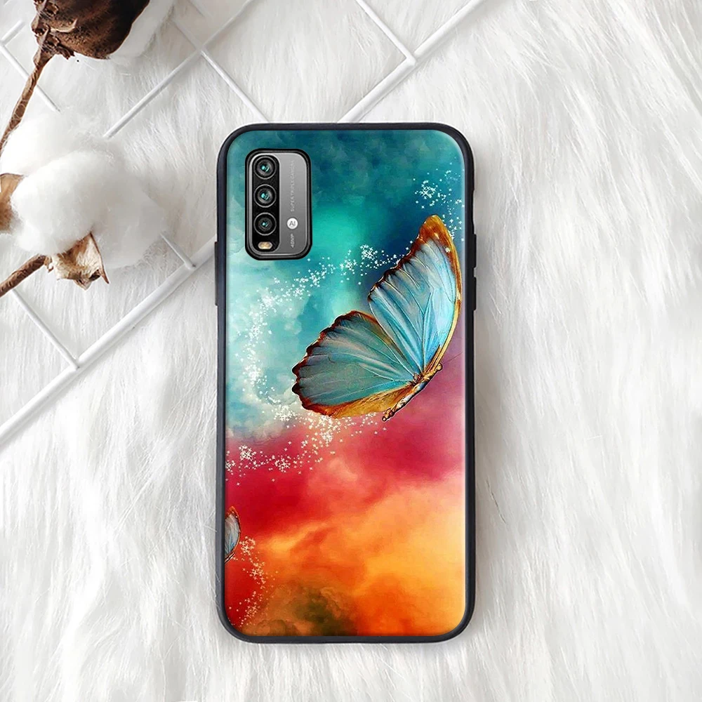 

Feather Rainbow Dog Phone Case For Xiaomi Redmi Note 9 10 Pro MAX 9S Note 9 Pro 5G 10S 10 10T 5G Pro Carcasa Soft TPU Cases