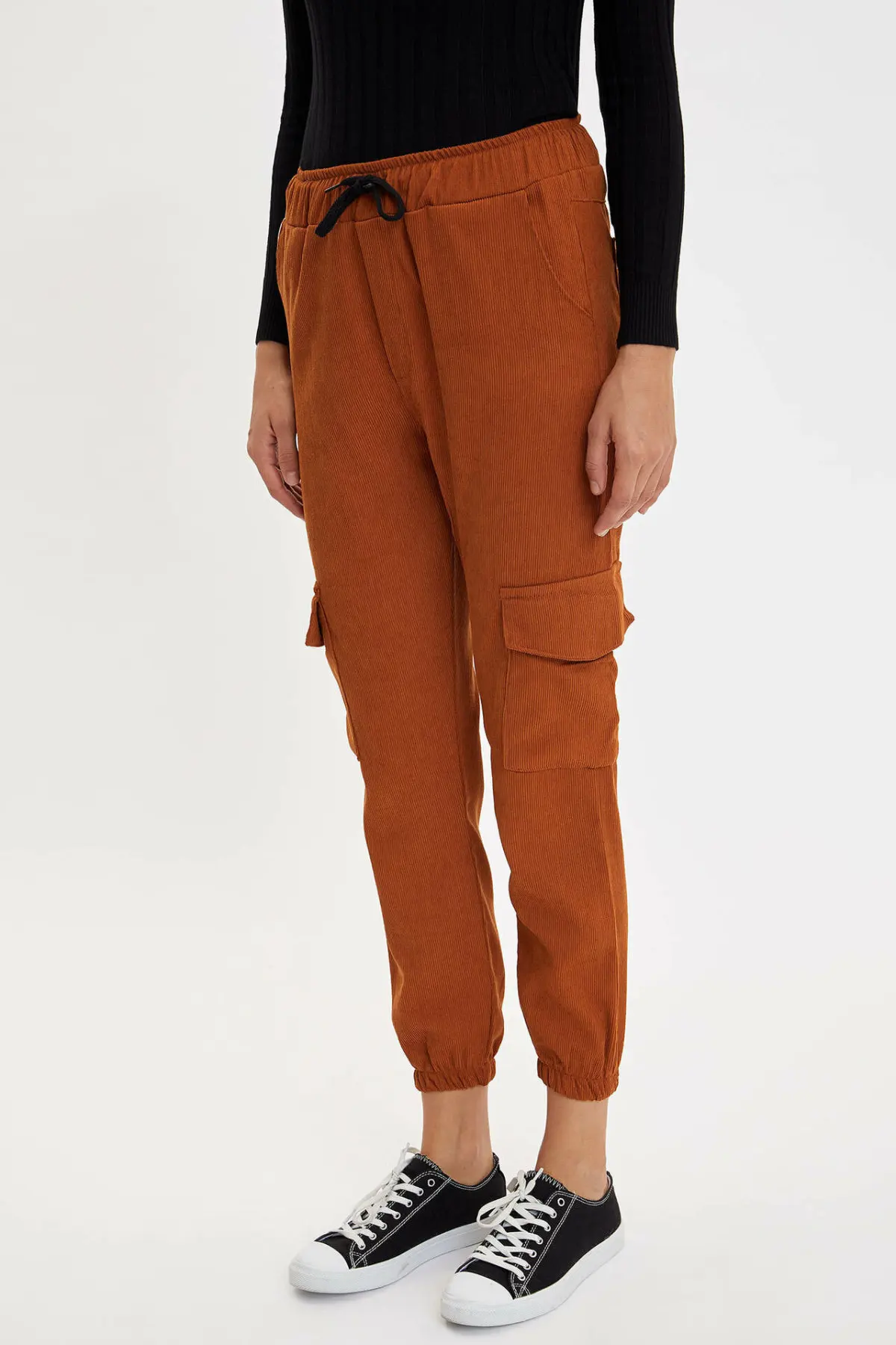 DeFacto женские осенние брюки карго коричневого цвета повседневные штаны на