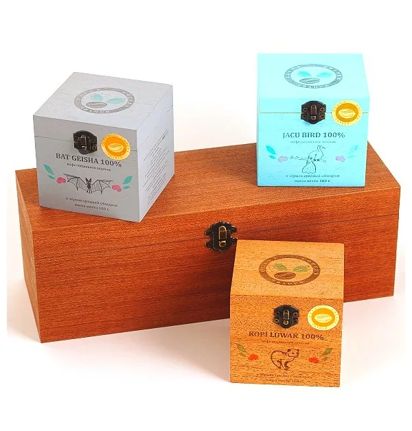 Кофе Elcotrader в зёрнах. Копи Лювак Жаку Бёрд и Гейша Летучая Мышь 300 г. подарочной