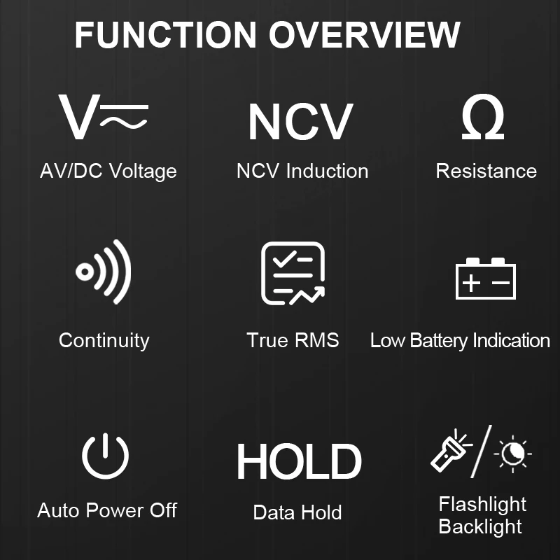 Multimeter Digital Professional Voltage Tester T1 Mini Portable Auto Range NCV True RMS 600V AC DC Ohm Continuity Multi | Инструменты