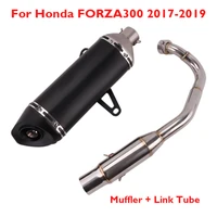 motorcycle forza300 exhaust tip escape system header tube front link connector slip on pipe for honda forza 300 2017 2018 2019