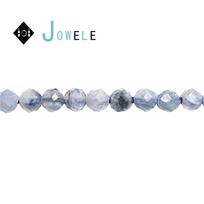 

Natural Gemstone Kyanite Bead Strands Faceted Round Diameter 2MM For DIY Jewelry Making Necklace Bracele