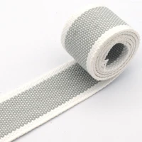 1 5cotton webbing belt knit tape ribbon grey webbing bag strap belt canvas webbing pet collar webbing for sewing accessories