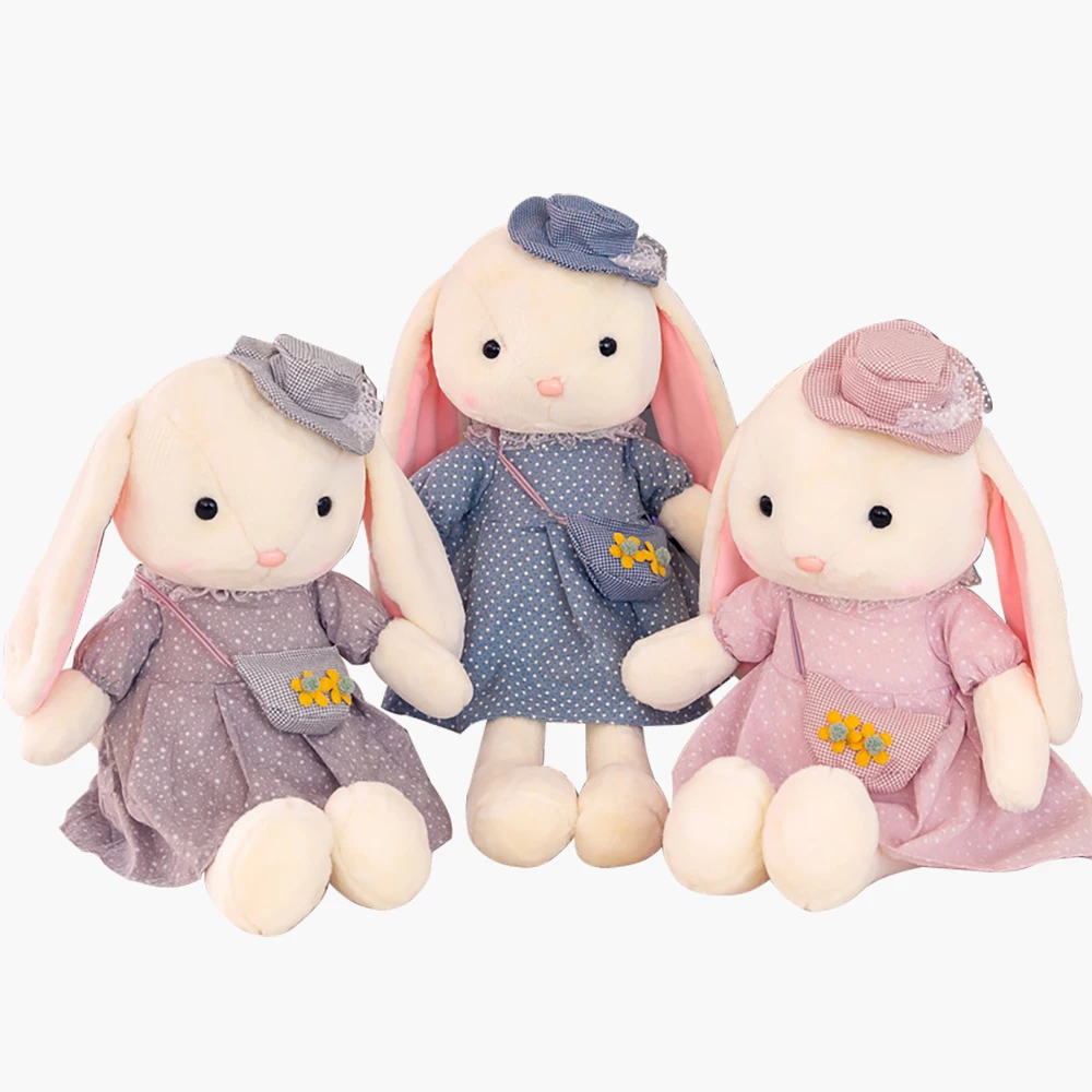 

Милые мягкие плюшевые игрушки Kawaii, детские длинные уши, кролик, спящий, милые Мультяшные плюшевые игрушки, куклы, детский подарок на день рож...