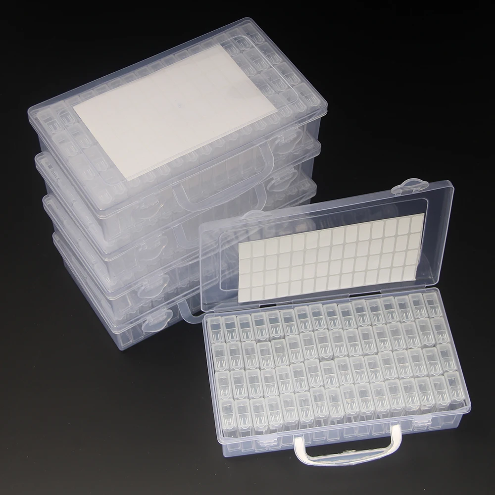 Пластиковый контейнер для хранения 256 отделений аксессуары алмазной живописи