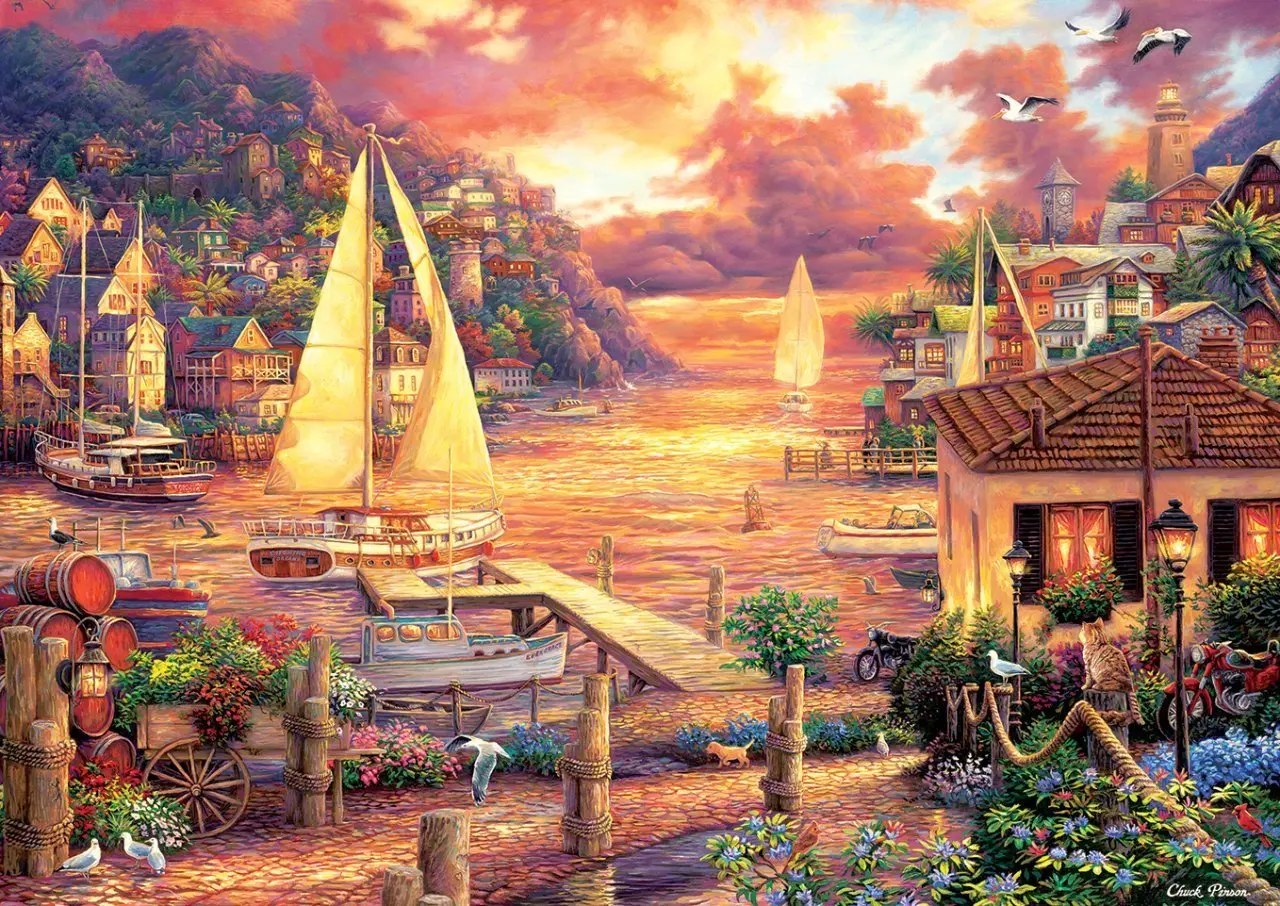 

Art Puzzle Gold Sea 3000 Piece Jigsaw Puzzle fun toys landscape gift wall decoration Puzzle for Adults