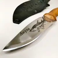 Кизлярский охотничий нож "АКУЛА", с кабурой из натуральной кожи. #1