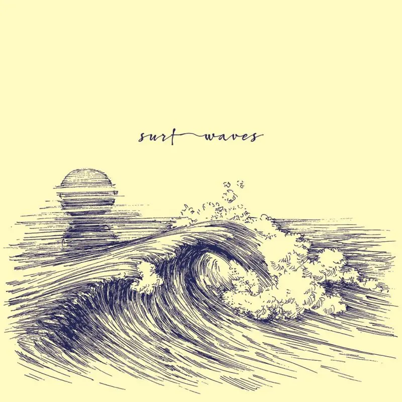 Занавес морской океан волны закат простая Природа тема монохромный темно синий