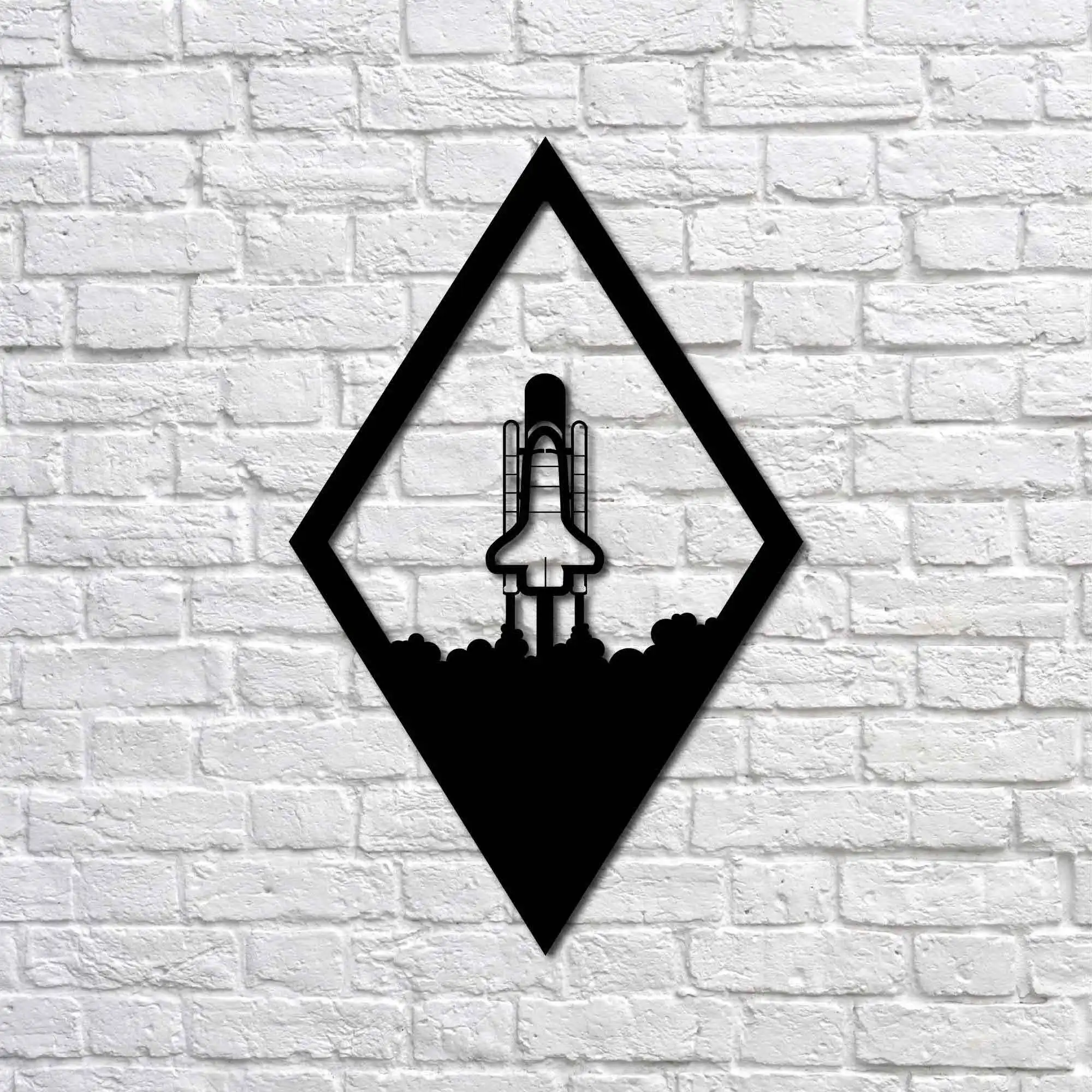 

Metal Decor Moon Rocket 50x32 cm Wall Ornament Home Decoration Wall Decor Table