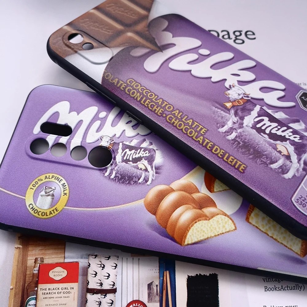 popolar chocolate milka box black silicone mobile phone cover for redmi note 6 8 9 pro max 9s 8t 7 5a 5 4 4x case free global shipping