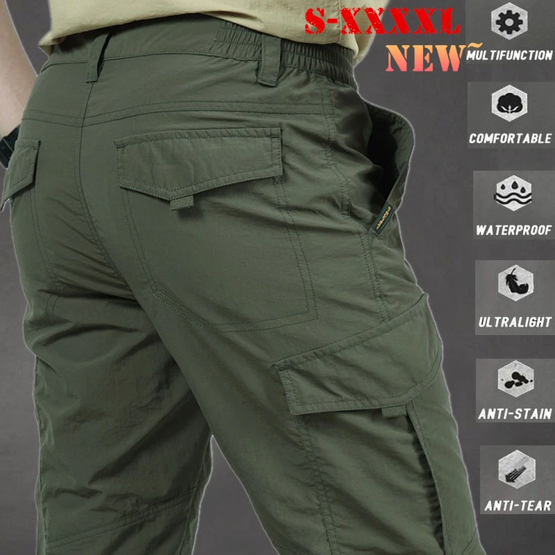 Мужские летние повседневные брюки на открытом воздухе Военные тактические Quick Dry