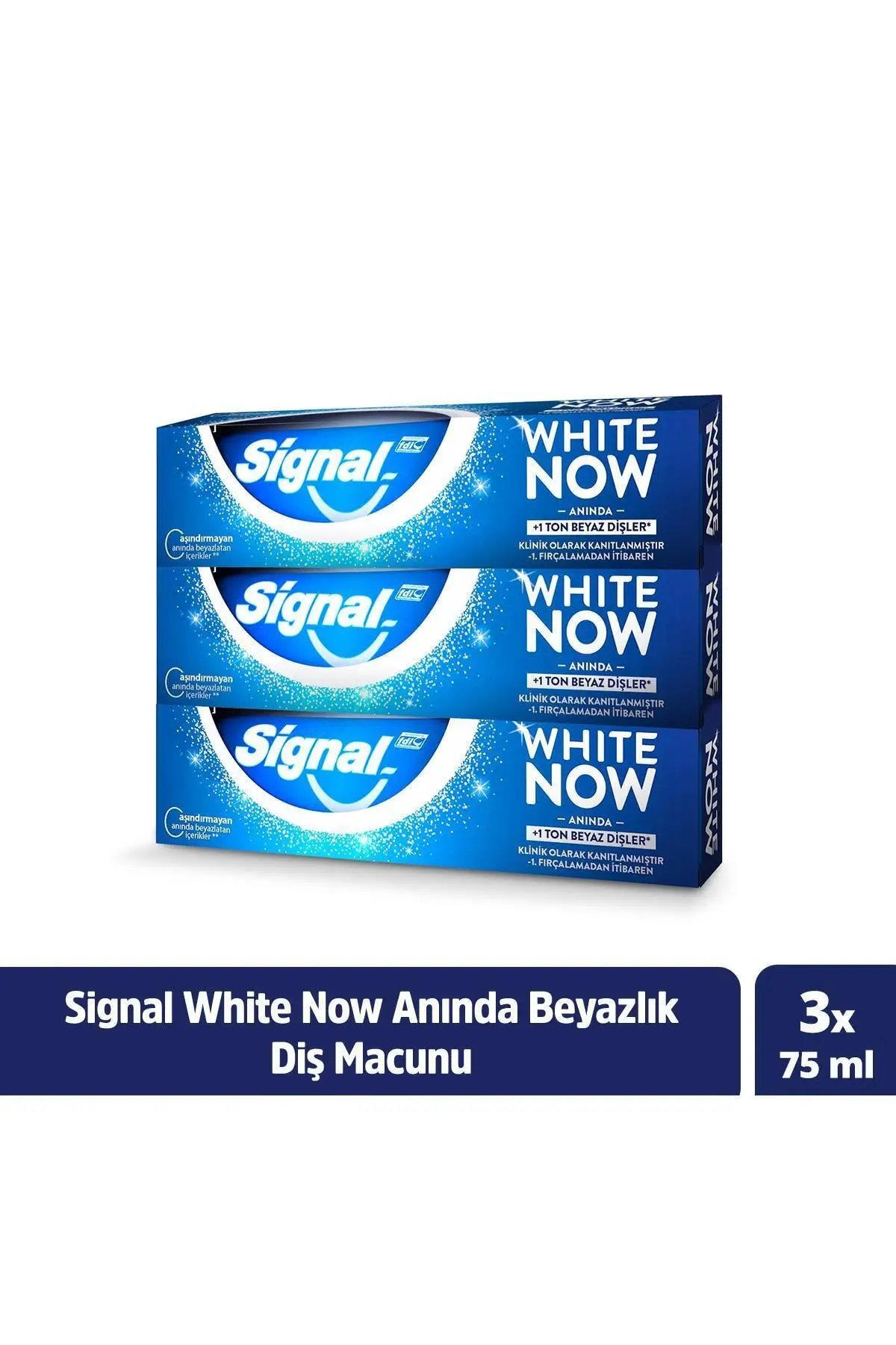 

Toothpaste White Now Instantly Whiteness 75 Ml X3