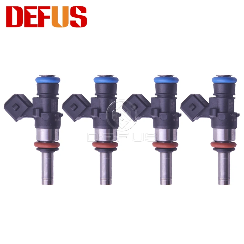 

DEFUS 4X 0280158209 870cc 80lbs Форсунка топливный инжектор для бензинового автомобиля EV14 KT Бико значения 12 Ом высокое сопротивление впрыска Новый